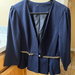 VENUS Blazer Jacket with Gold Chain Accent